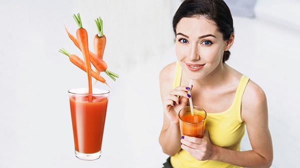 Uống nước ép cà rốt thường xuyên sẽ giúp bạn có một làn da sáng, khoẻ